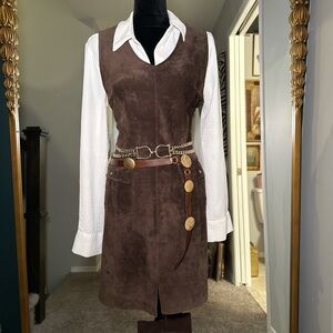 Brown Suede Dress